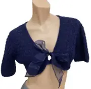 Alannah Hill “I Froze In Time” Bolero AU-10 Navy Blue