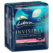 Libra Pads Invisible Super with Wings X 10