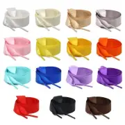 15 Pairs 47 Inch Flat Satin Ribbon Shoelaces for Sneakers Skate Shoes Boots