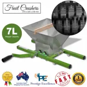 7L Steel Fruit Crusher Pulper Masher Grinder Apple Juice Wine Cider Kitchen Tool