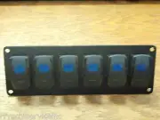 SWITCH PANEL CARLING CONTURA 6 V1D1 G66B SWITCHES VVGVC PSC61BK BLUE LENS LIGHT
