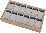 [ACLIC] Watch Case 12 Grid High-end Wooden Watch Organizers Watch Display Boxes Multifunctional Jewelry Boxes Watch Display Box