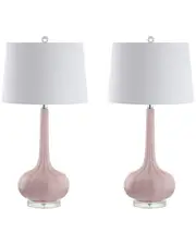 JONATHAN Y Set of 2 Bette 28.5in Glass Teardrop LED Table Lamps