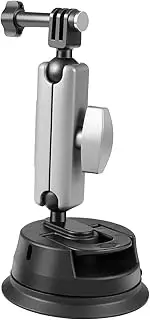 PULUZ Suction Cup Mount, 360° Rotation Portable Car Suction Cup for Gopro Windscreen Mount Compatible with Gopro Phone Osmo Action Osmo Action 3 and Other Action Cameras