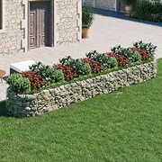 Raised Garden Bed, Elevated Planter Box Plant Container Gabion Galvanised Iron 500x100x50 cm