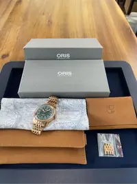 在飛比找Yahoo!奇摩拍賣優惠-ORIS Big Crown 指針式日期青銅綠色面盤錶