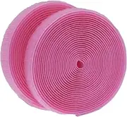 IHKFILAN 5 Yards Sew On Hook and Loop Tape Fastening Nylon Fabric Tape with Non-Adhesive for DIY Craft Interlocking Tape Sewing Fasteners (3/4''Wide, 5 Yard Hook + 5Yard Loop) for Roll,Pink