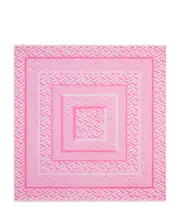 Versace Printed Raw-Cut Edge Scarf One size Pink