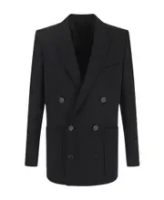 Balmain Double-Breasted Blazer FR48,FR50 Black