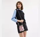 NWT Coach Mini Bucket Bag In Signature Canvas With Cherry Print CY739