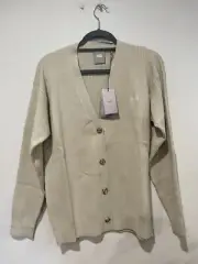 NWT Kith Gemma Long Sleeve V-Neck Ribbed Sweater Cardigan Waffle Women XS, S, M