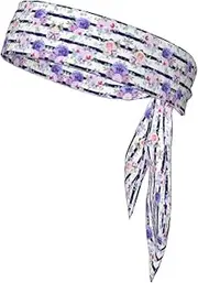 Striped Succulents Sports Strap Double-Sided Headscarf Men's Bow Tie Sports Headscarf Running Yoga Exercise Headband
