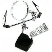 Double Third Hand Base Magnifier & Solder Iron Holder Jewelers Repair Tool