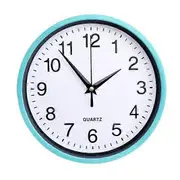 Clock Silent Non-Ticking Hanging Clock Large Number Round Clock light blue