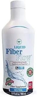 Nutritional Designs Liquid Fiber Flow Sugar-Free Prebiotic Inulin Fiber Supplement – All Natural Bowel Regularity Drink for Healthy Intestinal Balance (Liquid)