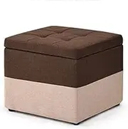 Foot Stool Multi-Function Replacement Shoe Bench Storage Box Cubic Seat Stool Seat Square Foot Pad with Cover Dressing Stool and Living Room Cushion(Size:40x40x40cm,Color:Brown)