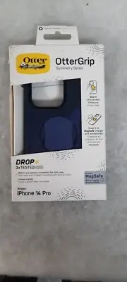 OtterBox OtterGrip SYMMETRY SERIES Case with MagSafe for iPhone 14 Pro Blue/Blk