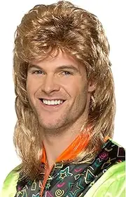 Smiffys Men's Mullet Wig Highlights