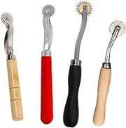 Esforzarse Tracing Wheel Sewing Tool,4PCS Tracing Wheel Stitching Wheel Tool Tracing Wheel Sewing Tool Needle Point Tracing Wheel,for Leathercraft Professional Stitch Marking Spacer and DIY Sewing