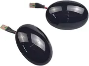 2pcs Flowing Turn Signal Light Dynamic Side Marker Side Indicator Blinker For MINI For Cooper R55 R56 R57 R58 R59 2007-2013(Color:Smoked Black)