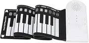 Parliky 49-key Roll-up Electronic Piano Portable Keyboard Piano for Boys and Girls Adults Foldable Roll-up Keyboard Built-in Speaker
