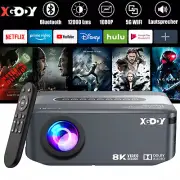 8K 12000 Lumen Projector 5G WIFI Cinema Android Home Movie Projector Bluetooth 5