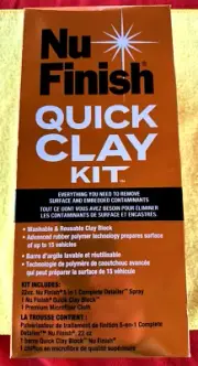 NIB NEW FINISH QUICK CLAY BLOCK KIT 5 in 1 COMPLETE DETAILER for CAR TRUCK SUV