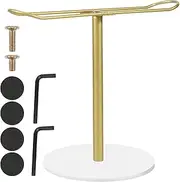 [MFAUCAZB] Headband Holder Organizer Metal, Hair Hoop Display Stand, Headband Organizer Storage with Base, Hair Accessories Display Rack, Bracelets Bangle Bedroom Storage Decor for Girls Women (Single Layer)