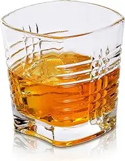 [Maketh The Man] Crystal Whiskey Glass Set - Premium 10oz Bourbon Glasses, Old Fashioned Whiskey Glasses & Scotch Glasses. Double Old Fashioned Glass for Whisky & Other Liquors.