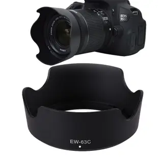佳能適用於200D 二代單眼相機18-55STM 鏡頭蓋白色遮光罩UV鏡配件