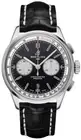 Breitling Premier B01 Automatic Black Face & Leather Band Mens Swiss-Made Watch