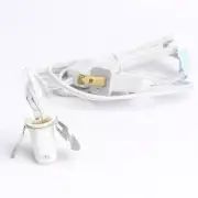 Set of 6 White Cord Electric Clip in Sockets with Rotary Switches