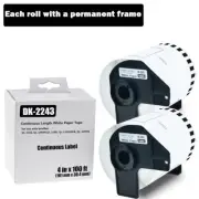 2 Roll DK-2243 Continuous Labels For Brother QL-1060N W/2 Permanent Frame DK2243