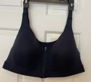 Old Navy Sports Bra 42DD PowerSoft Front Zip Go Dry High Support Blue NWT