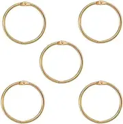 XMHF 2 Inch (5 Pack) Nickel Plated Steel Binder Rings - Golden, for School, Home, Office