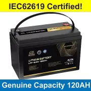 Rock 12V 120Ah Lithium Iron Phosphate LiFePO4 Battery Cells Solar Caravan 4WD RV
