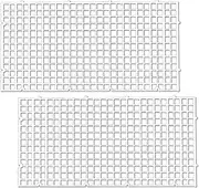 2PCS Plastic Fish Grid Divider Durable Holder Tank Tray Egg Crate Aquarium Fish Tank Bottom Isolation, Black/White (White)