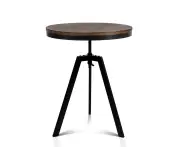 Artiss Elm Wood Round Dining Table - Dark Brown