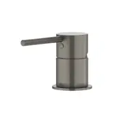 MEIR Round Brass Basin/Bath Pin Lever Mixer - Hob Mounted - PVD Shadow
