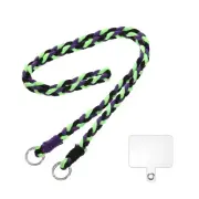 Phone Lanyard Crossbody Lanyard With Lanyard Patch Black Green Purple 1 Pack