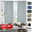 Bedroom Privacy Room Darkening Eyelet Curtain 5 Colors 220cm/250cm Drop Soft