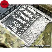 Alexen 1/72 WWII German Tank Model Camo Leakage Spray Stencil Template Tool