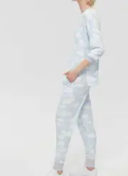 NEW PETER ALEXANDER BLUE WHITE CLOUD TOP & PANTS PLUSH PJ SET XXL RRP$149.90