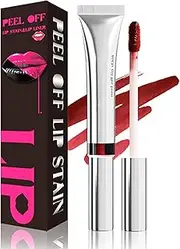 Matt Peel Off Lip Stain, Highly Pigmented Long Lasting Lip Tint Peel Off, Lightweight, Non-Adhesive and Non-Removing Lip Gloss Stain, Lip Gloss Lip Liner Dual Purpose