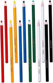 Generic 1set Crayon Grease Pencil Charcoal Pencil Wax Melts China Pencils Peel off Pencils for Eating Art Pencils Brow Marking Thread White Colored Pencils for Wax Marker Pens 12pcs