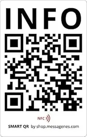 [MESSAGENES] INFO NFC and QR Sticker | Reusable Smart QR Code and NFC | 1 Rectangular Unit | Link The Decal to The Desired URL | Get More Traffic and Visits in your Web| Modify Link Whenever You Want