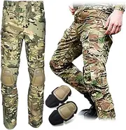Military Army Tactical Airsoft Paintball Shooting Trousers Combat Men's Trousers with Knee Pads