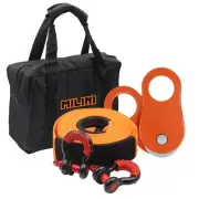 Offroad Recovery Strap Kit, 3" x 30ft Tow Strap+10 Ton Snatch Block Pulley+D ...
