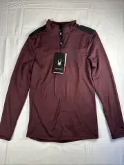 Spyder Mens Active Wear Quarter Zip Pullover (Size S) Nwt Exercise Gym Workout