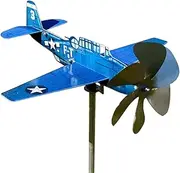 Airplane Wind Spinner Aircraft | Metal Garden Wind Spinner, Piper J3 Airplane Weathervane, Metal Aircraft Modeling Windmill, Garden Stake Sculptures Ornament For Outdoor Garden Yard Decoration